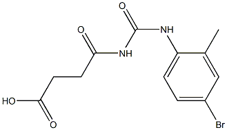 4-{[(4-bromo-2-methylphenyl)carbamoyl]amino}-4-oxobutanoic acid 구조식 이미지