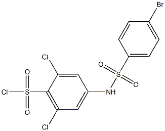 4-{[(4-bromophenyl)sulfonyl]amino}-2,6-dichlorobenzenesulfonyl chloride 구조식 이미지