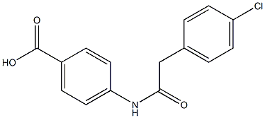 4-{[(4-chlorophenyl)acetyl]amino}benzoic acid 구조식 이미지