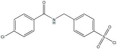 4-{[(4-chlorophenyl)formamido]methyl}benzene-1-sulfonyl chloride 구조식 이미지