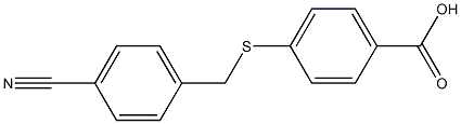 4-{[(4-cyanophenyl)methyl]sulfanyl}benzoic acid 구조식 이미지