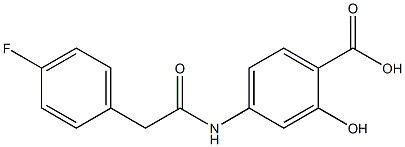 4-{[(4-fluorophenyl)acetyl]amino}-2-hydroxybenzoic acid Structure