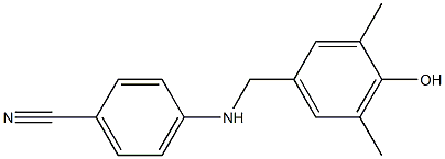 4-{[(4-hydroxy-3,5-dimethylphenyl)methyl]amino}benzonitrile Structure