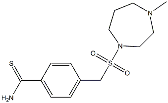 4-{[(4-methyl-1,4-diazepane-1-)sulfonyl]methyl}benzene-1-carbothioamide 구조식 이미지