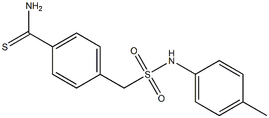 4-{[(4-methylphenyl)sulfamoyl]methyl}benzene-1-carbothioamide 구조식 이미지