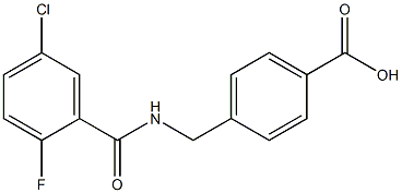 4-{[(5-chloro-2-fluorophenyl)formamido]methyl}benzoic acid 구조식 이미지