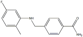 4-{[(5-fluoro-2-methylphenyl)amino]methyl}benzamide 구조식 이미지