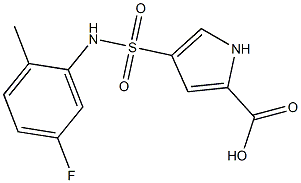 4-{[(5-fluoro-2-methylphenyl)amino]sulfonyl}-1H-pyrrole-2-carboxylic acid Structure