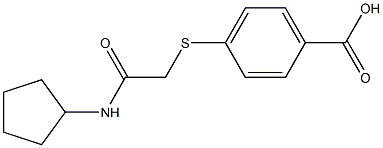 4-{[(cyclopentylcarbamoyl)methyl]sulfanyl}benzoic acid Structure