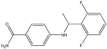 4-{[1-(2,6-difluorophenyl)ethyl]amino}benzamide 구조식 이미지