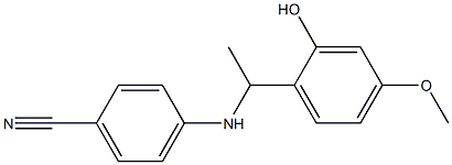 4-{[1-(2-hydroxy-4-methoxyphenyl)ethyl]amino}benzonitrile 구조식 이미지