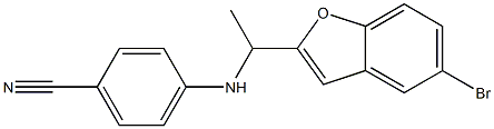 4-{[1-(5-bromo-1-benzofuran-2-yl)ethyl]amino}benzonitrile 구조식 이미지