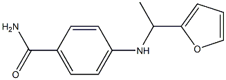 4-{[1-(furan-2-yl)ethyl]amino}benzamide Structure