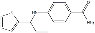 4-{[1-(thiophen-2-yl)propyl]amino}benzamide Structure