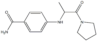 4-{[1-oxo-1-(pyrrolidin-1-yl)propan-2-yl]amino}benzamide 구조식 이미지