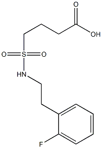 4-{[2-(2-fluorophenyl)ethyl]sulfamoyl}butanoic acid 구조식 이미지