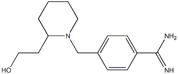 4-{[2-(2-hydroxyethyl)piperidin-1-yl]methyl}benzenecarboximidamide 구조식 이미지