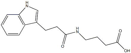 4-{[3-(1H-indol-3-yl)propanoyl]amino}butanoic acid 구조식 이미지