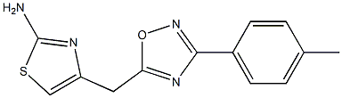 4-{[3-(4-methylphenyl)-1,2,4-oxadiazol-5-yl]methyl}-1,3-thiazol-2-amine 구조식 이미지