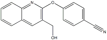 4-{[3-(hydroxymethyl)quinolin-2-yl]oxy}benzonitrile Structure