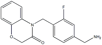 4-{[4-(aminomethyl)-2-fluorophenyl]methyl}-3,4-dihydro-2H-1,4-benzoxazin-3-one Structure