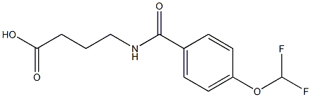 4-{[4-(difluoromethoxy)phenyl]formamido}butanoic acid Structure