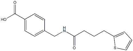 4-{[4-(thiophen-2-yl)butanamido]methyl}benzoic acid Structure