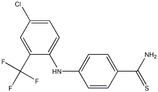 4-{[4-chloro-2-(trifluoromethyl)phenyl]amino}benzene-1-carbothioamide 구조식 이미지