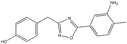 4-{[5-(3-amino-4-methylphenyl)-1,2,4-oxadiazol-3-yl]methyl}phenol Structure