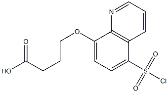 4-{[5-(chlorosulfonyl)quinolin-8-yl]oxy}butanoic acid Structure