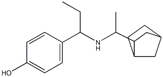 4-{1-[(1-{bicyclo[2.2.1]heptan-2-yl}ethyl)amino]propyl}phenol 구조식 이미지