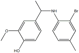 4-{1-[(2-bromo-4-methylphenyl)amino]ethyl}-2-methoxyphenol Structure