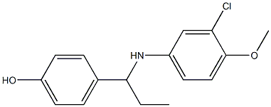 4-{1-[(3-chloro-4-methoxyphenyl)amino]propyl}phenol Structure