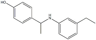 4-{1-[(3-ethylphenyl)amino]ethyl}phenol Structure