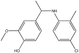 4-{1-[(4-chloro-2-methylphenyl)amino]ethyl}-2-methoxyphenol 구조식 이미지