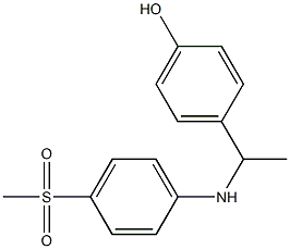 4-{1-[(4-methanesulfonylphenyl)amino]ethyl}phenol Structure