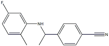 4-{1-[(5-fluoro-2-methylphenyl)amino]ethyl}benzonitrile 구조식 이미지