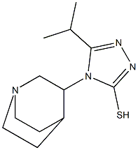 4-{1-azabicyclo[2.2.2]octan-3-yl}-5-(propan-2-yl)-4H-1,2,4-triazole-3-thiol 구조식 이미지