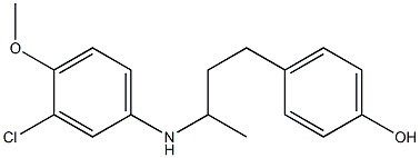 4-{3-[(3-chloro-4-methoxyphenyl)amino]butyl}phenol 구조식 이미지