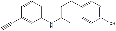4-{3-[(3-ethynylphenyl)amino]butyl}phenol Structure