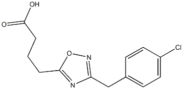 4-{3-[(4-chlorophenyl)methyl]-1,2,4-oxadiazol-5-yl}butanoic acid 구조식 이미지