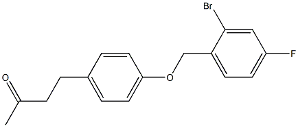 4-{4-[(2-bromo-4-fluorophenyl)methoxy]phenyl}butan-2-one Structure