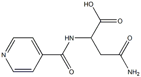 4-amino-2-(isonicotinoylamino)-4-oxobutanoic acid Structure
