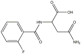 4-amino-2-[(2-fluorobenzoyl)amino]-4-oxobutanoic acid Structure