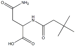 4-amino-2-[(3,3-dimethylbutanoyl)amino]-4-oxobutanoic acid 구조식 이미지