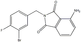 4-amino-2-[(3-bromo-4-fluorophenyl)methyl]-2,3-dihydro-1H-isoindole-1,3-dione Structure