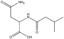 4-amino-2-[(3-methylbutanoyl)amino]-4-oxobutanoic acid Structure