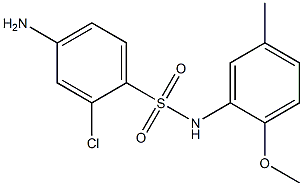 4-amino-2-chloro-N-(2-methoxy-5-methylphenyl)benzene-1-sulfonamide 구조식 이미지