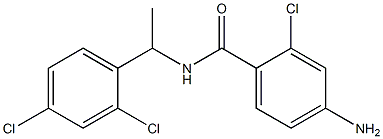 4-amino-2-chloro-N-[1-(2,4-dichlorophenyl)ethyl]benzamide Structure