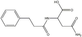 4-amino-4-oxo-2-[(3-phenylpropanoyl)amino]butanoic acid 구조식 이미지